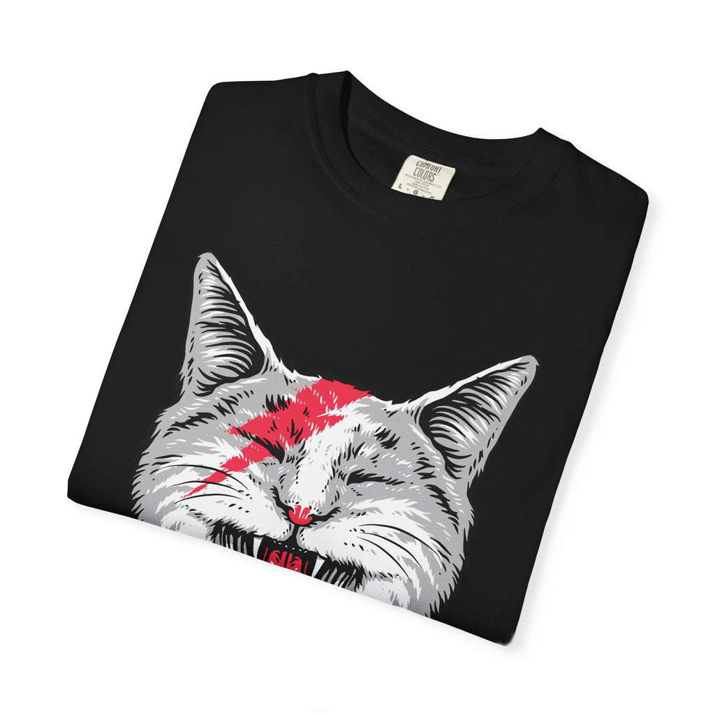 Roaring Cat with Lightning Bolt Tee | Graphic Cat T-Shirt