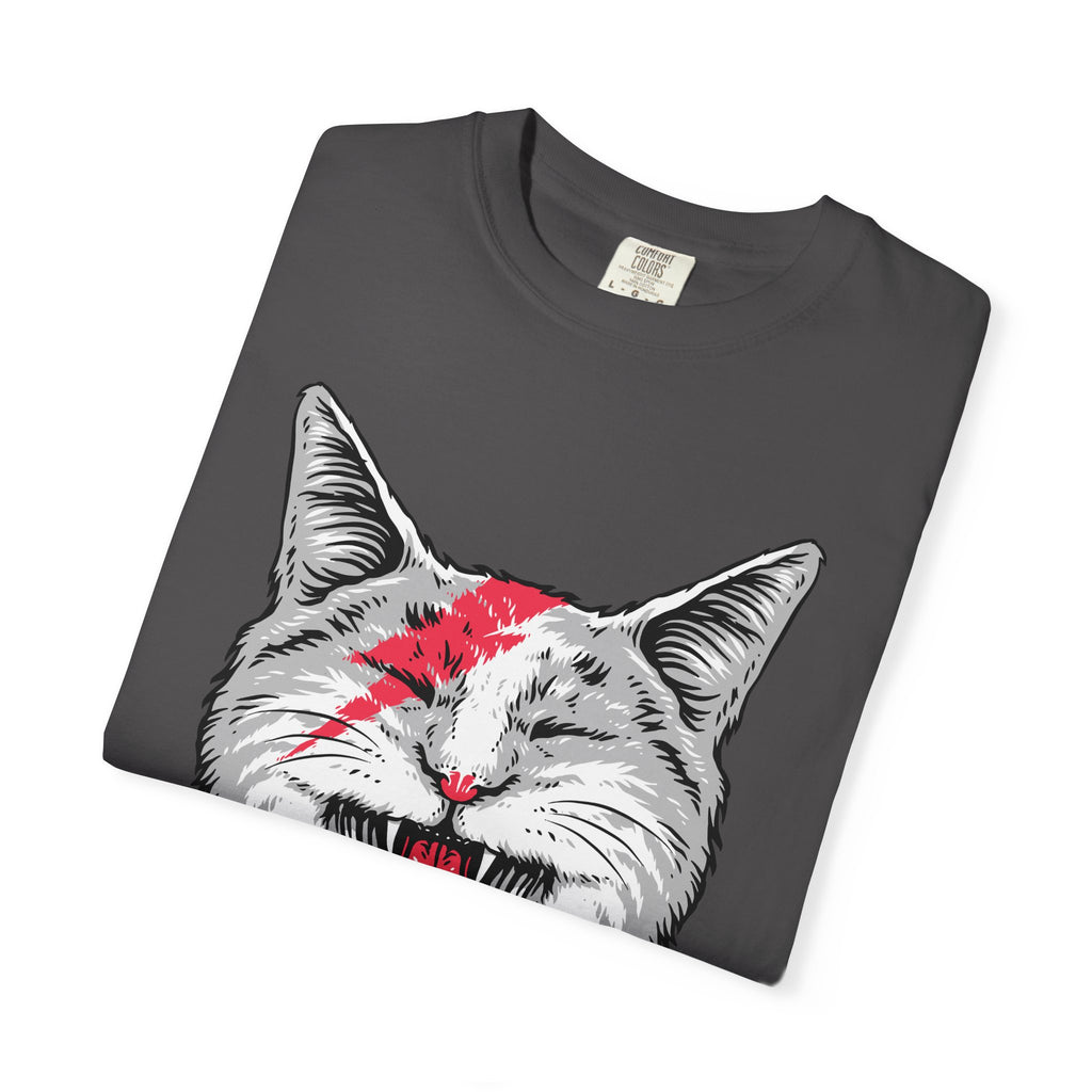 Roaring Cat with Lightning Bolt Tee | Graphic Cat T-Shirt