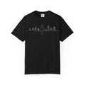 Cat Lineup T-Shirt | Minimal White Cat Silhouette Shirt