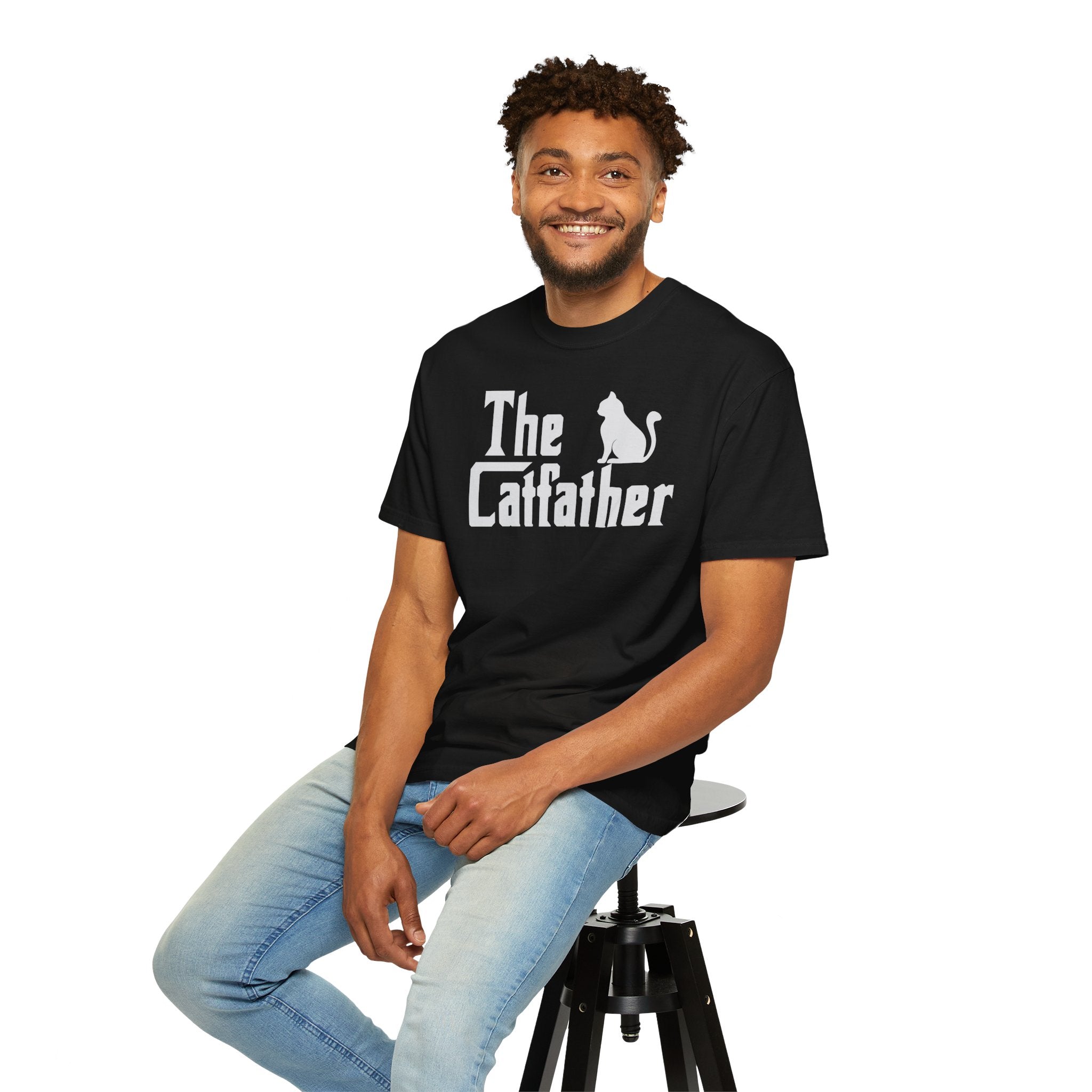 The Catfather T-shirt | Cat Silhouette, Mafia Parody