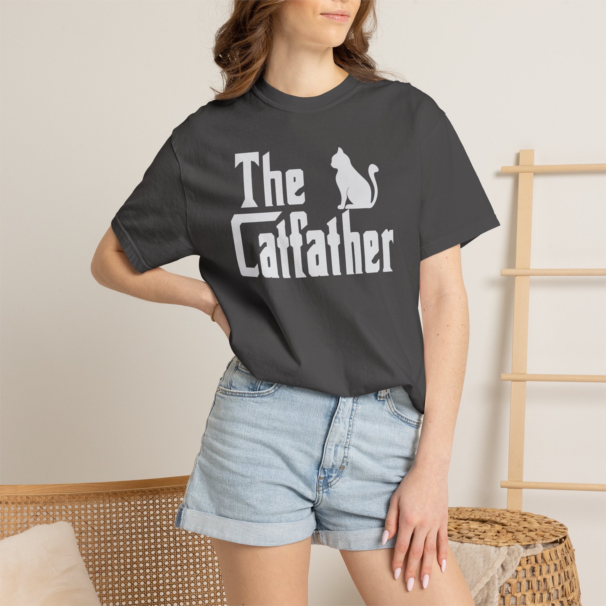 The Catfather T-shirt | Cat Silhouette, Mafia Parody