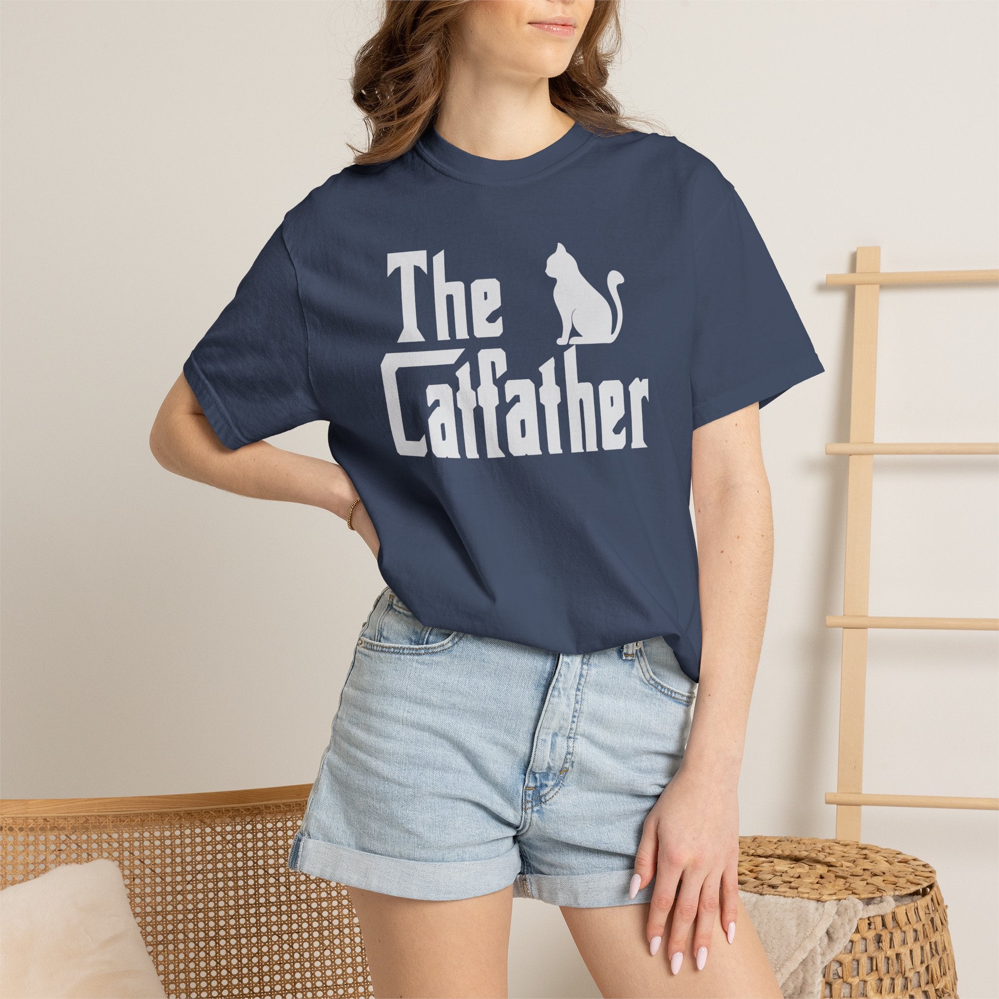 The Catfather T-shirt | Cat Silhouette, Mafia Parody